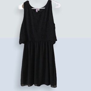 Fransesca black dress with sequin bodice, Sm